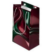 Gift bag in stylish abstract graphic klein cadeauzakje (Achterkant Gekanteld)