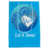 Gift Bag Let it Snow! Medium Cadeauzakje (Achterkant)
