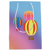 Gift Bag - Luchtballonnen en regenboog Medium Cadeauzakje (Voorkant)