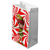 Gift Bag met kerstmis Elf Klein Cadeauzakje (Achterkant Gekanteld)