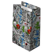 Gift Bag met kerstmis Snowman Klein Cadeauzakje (Achterkant Gekanteld)