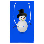 Gift Bag met kerstmis Snowman Klein Cadeauzakje (Voorkant)