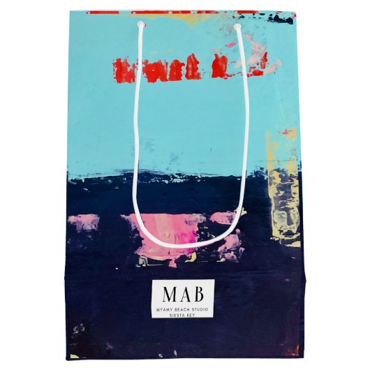 Gift Bag met zoute strand vibe Medium Cadeauzakje (Achterkant)