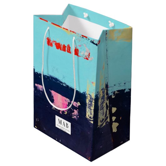 Gift Bag met zoute strand vibe Medium Cadeauzakje (Achterkant Gekanteld)