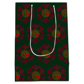 Gift Bag Plaid Snowflake  Medium Cadeauzakje (Achterkant)