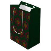 Gift Bag Plaid Snowflake  Medium Cadeauzakje (Achterkant Gekanteld)
