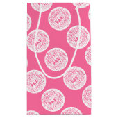 Gift bag roze met meertalige vrede klein cadeauzakje (Achterkant)