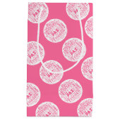 Gift bag roze met meertalige vrede klein cadeauzakje (Voorkant)