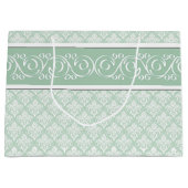 Gift Bag - Soft Jade Damask Groot Cadeauzakje (Voorkant)