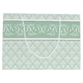 Gift Bag - Soft Jade Damask Groot Cadeauzakje (Achterkant)
