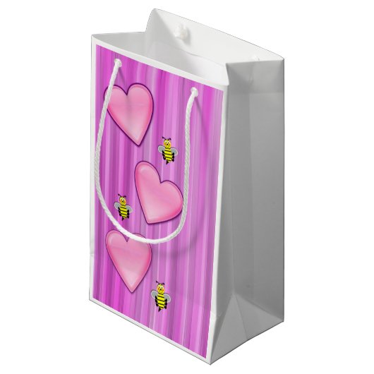 Gift Bag Valentijnse bumblebee Klein Cadeauzakje (Voorkant Gekanteld)