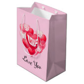 Gift Bag van valentijns Medium Cadeauzakje (Achterkant Gekanteld)