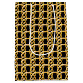 Gift Bag - Verweven gouden ringen Medium Cadeauzakje (Achterkant)