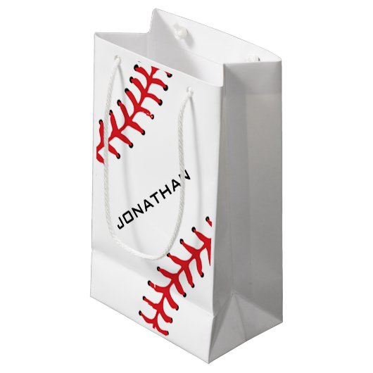 Gift Bag voor honkbal met softbal Klein Cadeauzakje (Voorkant Gekanteld)