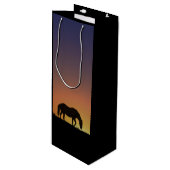 Gift Bag voor paardenwijn Wijn Cadeautas (Voorkant Gekanteld)