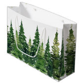 Gift Bag - Waterverf Forest Groot Cadeauzakje (Voorkant Gekanteld)