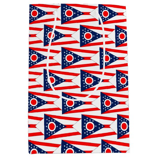 Gift Bag with flag of Ohio State, USA Medium Cadeauzakje (Voorkant)