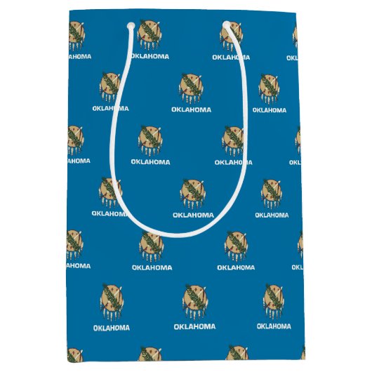 Gift Bag with flag of Oklahoma, USA Medium Cadeauzakje (Voorkant)