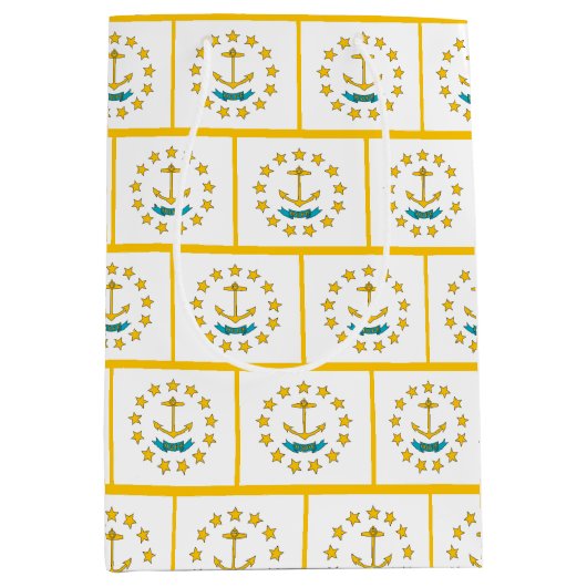Gift Bag with flag of Rhode Island, USA Medium Cadeauzakje (Voorkant)