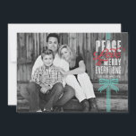 Gift Blue Ribbon Enveloppé Carte photo de vacances<br><div class="desc">Moderne. Doux. Impliqué. Cette carte de fête festive est dédiée à la célébration de la saison et est conçue exclusivement pour Zazzle. Un accent ruban imprimé avec un mélange audacieux de polices enveloppent votre photo(s) préférée(s) avec amour. Ajoutez un Timbre de Fêtes Enveloppements de notre vaste collection d'affranchissements pour correspondre...</div>