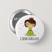 Gift Bookish Librarian Library Ronde Button 5,7 Cm (Voorkant /achterkant)