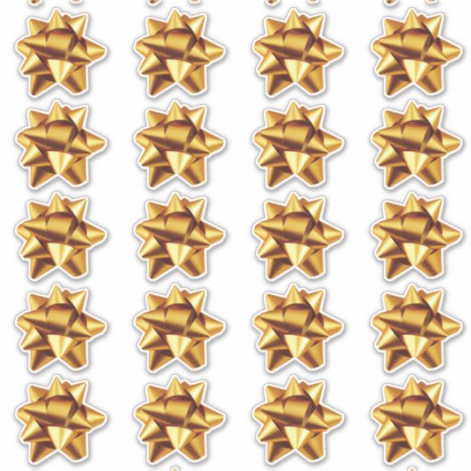 Gift Bow | STICKER | 20 per vel | Goud (Voorkant)