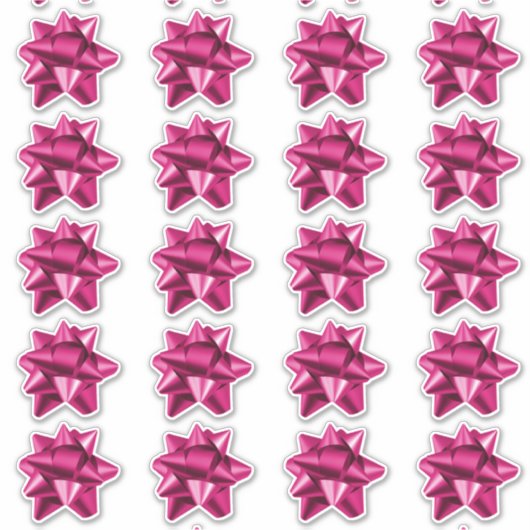 Gift Bow | STICKER | 20 per vel | Roze (Voorkant)