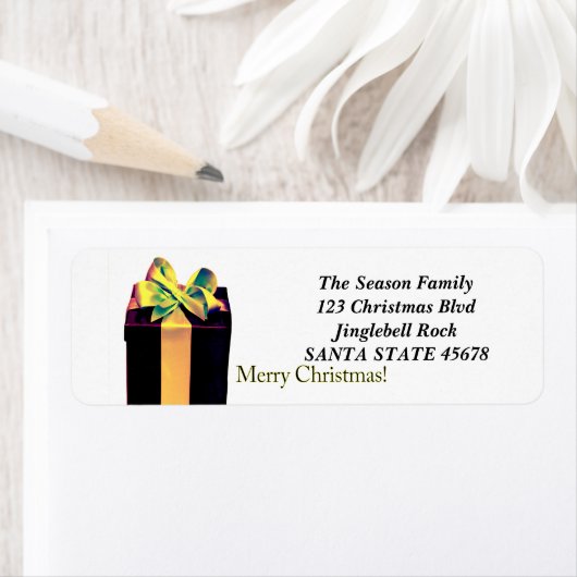 Gift Box Merry kerstremises label (Insitu)