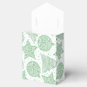 Gift Box met groen en wit kerstpatroon Bedankdoosjes (Geopend)