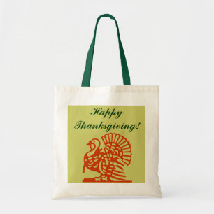 Gift Canvas tas Happy Thanksgiving Turkije herfst