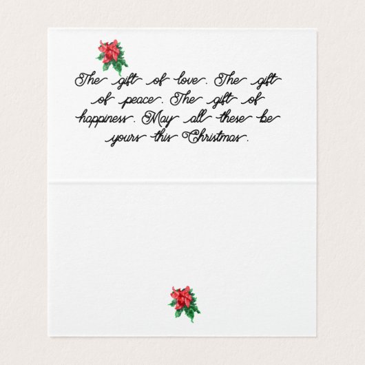 Gift Cards : Merry Christmas (Inside Unfolded)