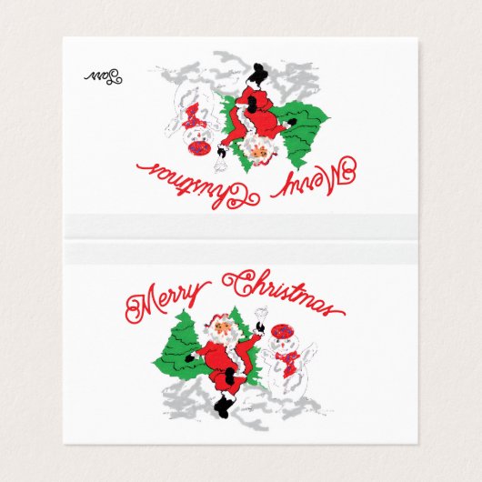 Gift Cards : Merry Christmas Kaart (Buitenkant ongevouwen)