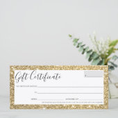 GIFT CERTIFICAAT: elegant oogglas goudglitter (Staand voorkant)