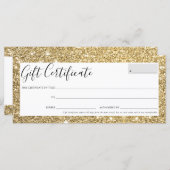 GIFT CERTIFICAAT: elegant oogglas goudglitter (Voorkant / Achterkant)