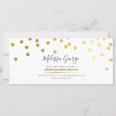 GIFT-CERTIFICAAT elegant schattig goud confetti sp (Achterkant)