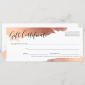 GIFT CERTIFICAAT gelaagd roos goud (Voorkant / Achterkant)