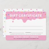 GIFT CERTIFICAAT schattig vorstmoes roze (Voorkant / Achterkant)