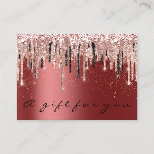 Gift Certificate Beauty Shop Haarstylist Burgundy Visitekaartje