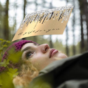 Gift Certificate Beauty Shop Haarstylist Gold Visitekaartje