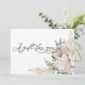 Gift Certificate Boho Pampas Grass Floral Bouquet (Staand voorkant)
