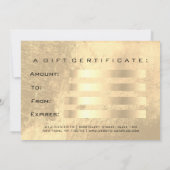 Gift Certificate Brown Eye Gold Lash Beauty Makeup (Achterkant)