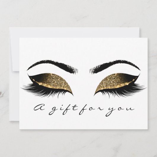Gift Certificate Browns Gold Lashes White Makeup (Voorkant)
