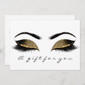 Gift Certificate Browns Gold Lashes White Makeup (Voorkant / Achterkant)