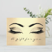 Gift Certificate Champaign Gold Lash Beauty Makeup (Staand voorkant)