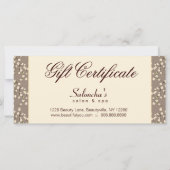 Gift Certificate Cherry Blossom Floral Cream Beige (Achterkant)