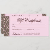Gift Certificate Cherry Blossom Massage Salon Pink (Voorkant / Achterkant)