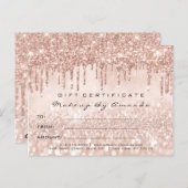 Gift Certificate Glitter Sparkly Kiss Lip Makeup Briefkaart (Voorkant / Achterkant)