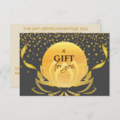 Gift Certificate Gold Lotus Flower Yoga Healing (Voorkant / Achterkant)
