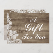 Gift Certificate Lace on Rustin Barn Wood (Voorkant / Achterkant)
