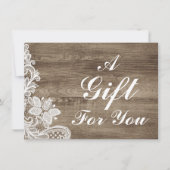 Gift Certificate  Lace on Rustin Barn Wood (Voorkant)